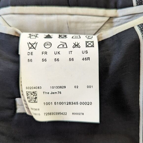 Boss by Hugo Boss Wool Sports Coat Jacket Blazer Academia Minimalist Preppy 46R - Picture 2 of 10